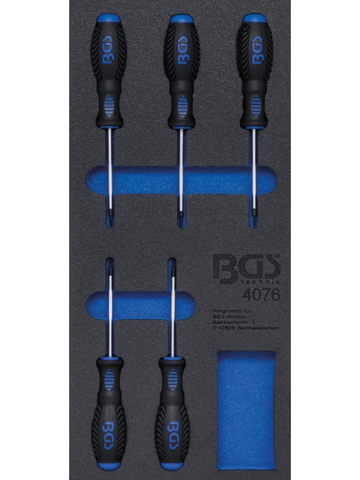 Echipare pentru dulap 1/3, surubelnite torx, T6-T10, BGS 4076
