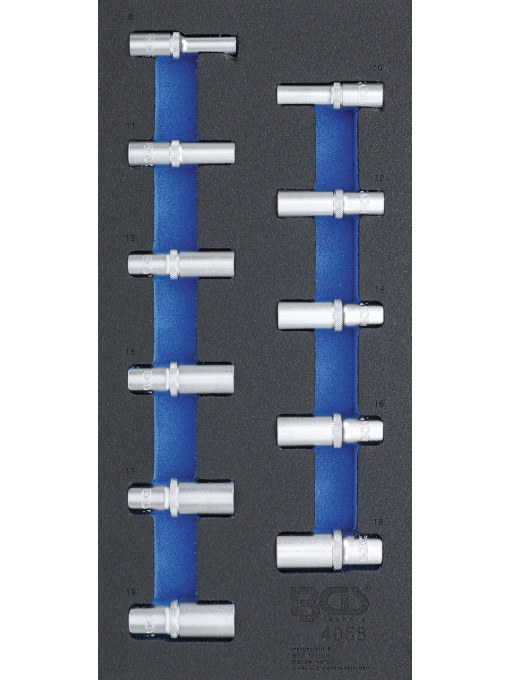 Echipare pentru dulap 1/3,tubulare adanci in 6 pct, 3/8'', 45157 mm, BGS 4058