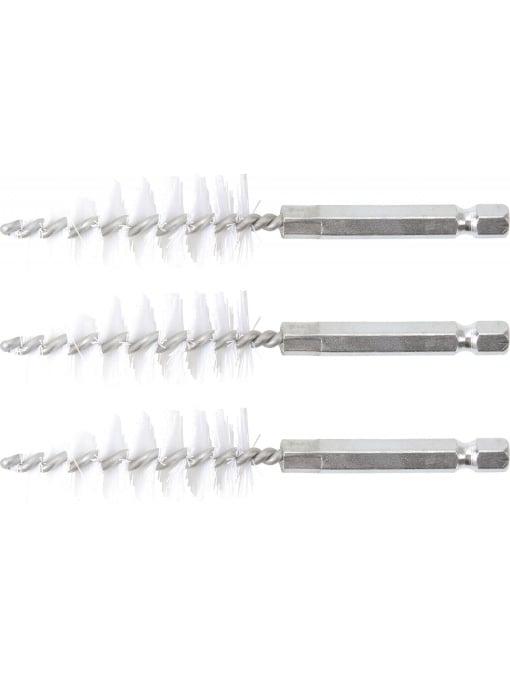 Perii nylon 18 mm, 6,3 mm (1/4") 3 piese, BGS 3078-18-N