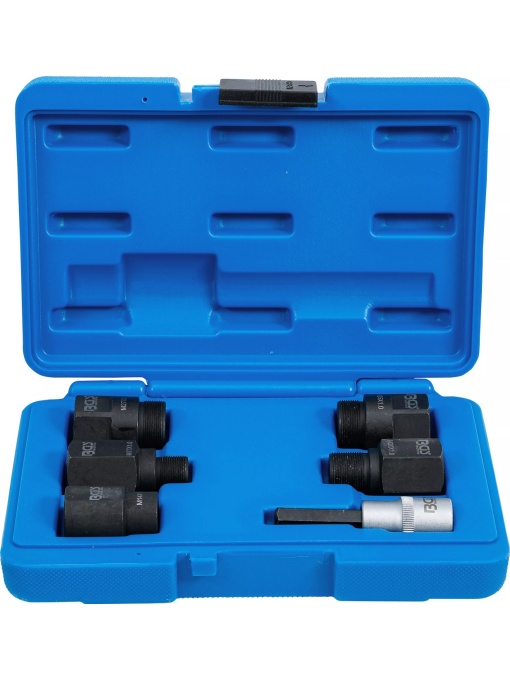 Set adaptoare pentru demontat injectoare cu filet interior M14x1.0, M17x1.0, M20x1.0, M25x1.0, M27x1.0mm, BGS 7771