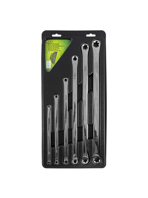 Set chei inelare extralungi Profil E ( Torx T Star) E6 - E24, 6 piese, JBM 52912