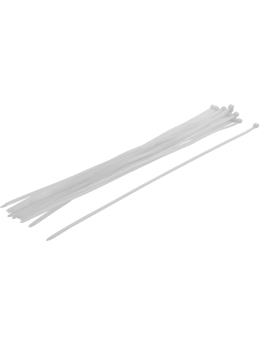 Set coliere pentru cablu | alb | 8,0 x 600 mm | 20 piese, BGS DIY 80776