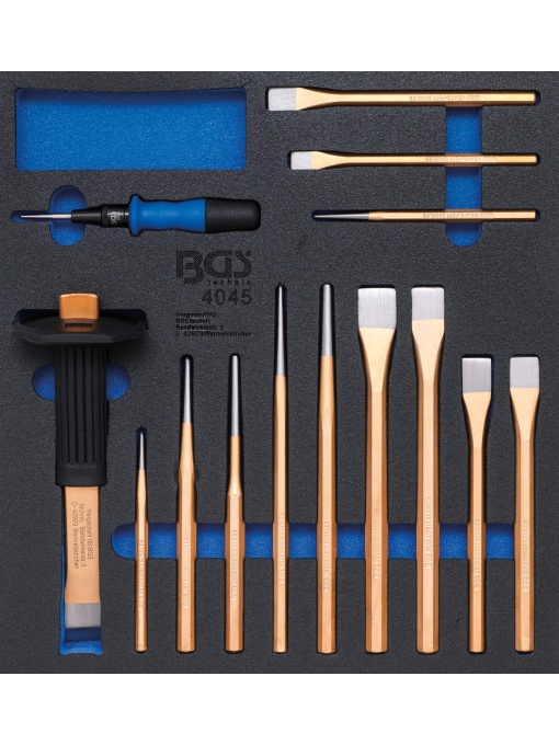 Set dalti si dornuri + punctator automatic, 15 piese, BGS 4045