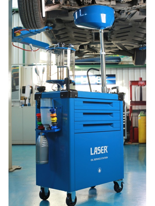Statie mobila pentru service ulei - capacitate 70 litri, Laser 9127