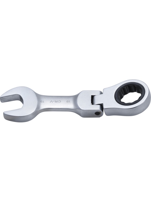 BGS 6919 Cheie combinata cu clichet scurta, articulata, 19 mm