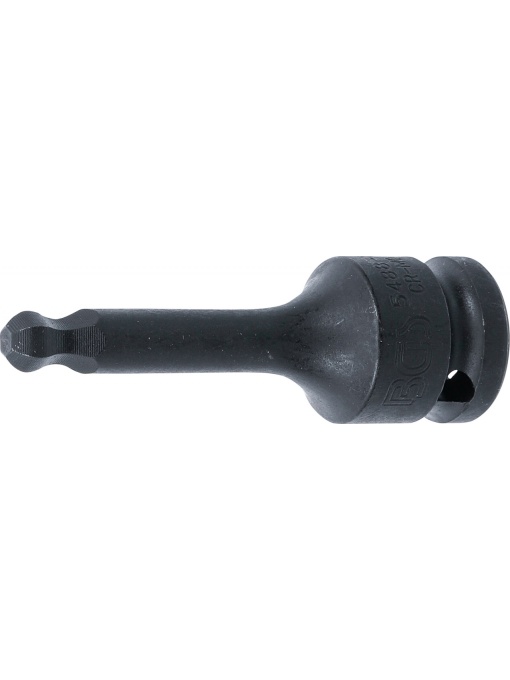 Bit de impact Inbus cu cap sferic 8 mm, lungime 75 mm, antrenare 1/2", BGS 5488-8