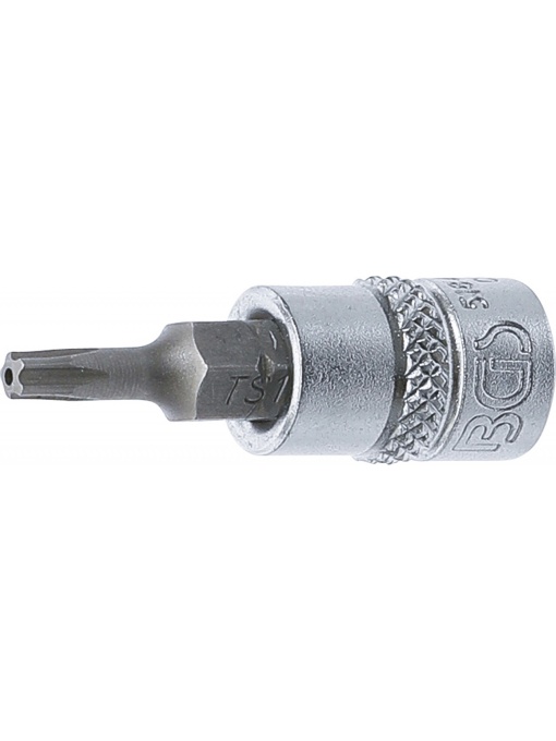 Bit Torx Plus TS15 cu gaura, antrenare cu tubulara 1/4", BGS 5184-TS15