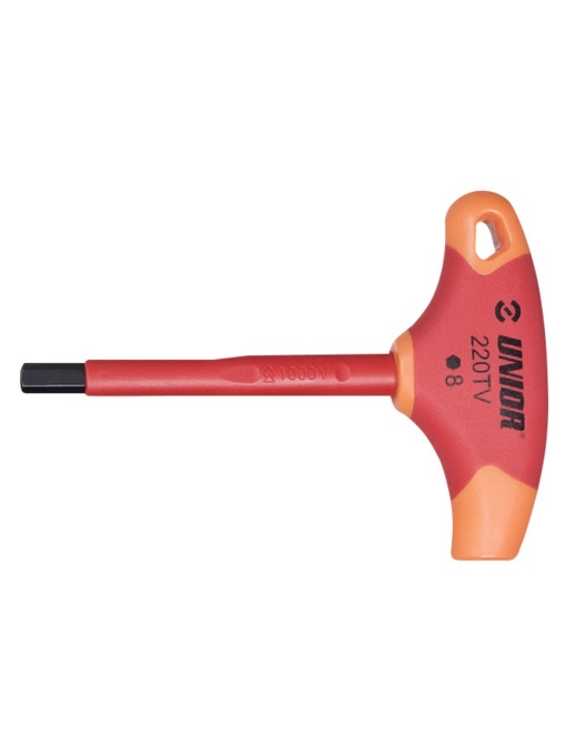 Cheie imbus 6mm cu maner profil T izolata la 1000 V, Unior 619134