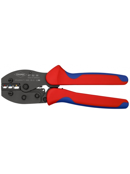 PreciForce® Cleste de sertizat 0,5 – 6,0 mm, manşoane multicomponent, lungime 220 mm, Knipex 975236