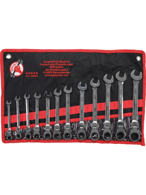 Set chei combinate articulate cu clicket 12 piese, BGS DIY 30002