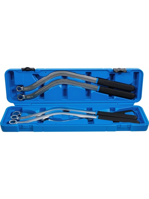 Set chei inelare in 12 puncte cu unghi dublu pentru tensionare curele, dimensiuni 13 - 15 - 16 - 17 - 19 mm, lungime 460mm, 5 piese piese, BGS 1314