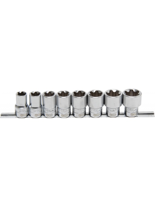 Set chei tubulare Profil T Plus 18EP - 32EP (pentru Torx Plus), antrenare 1/2", 8 piese, BGS 8806