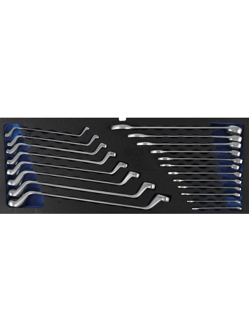 Set de chei combinate si inelare cu cot ,echipare pentru dulap de scule BGS 3312, 20 piese, BGS 3342