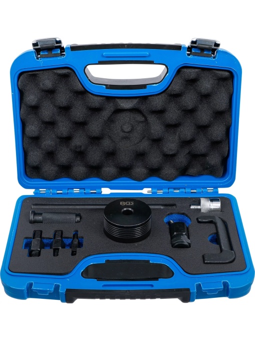 Set extractoare pentru injectoare Bosch, cu ciocan inertial si articulatie de impact + adaptoare, 6 piese, BGS 62635