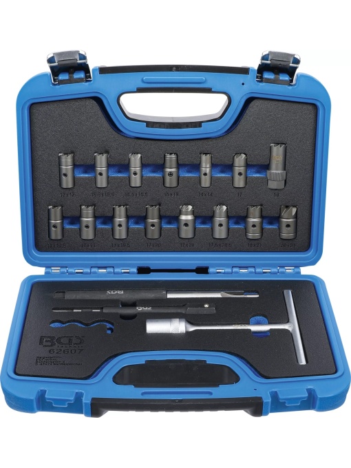 Set pentru corectat scaun de injector, 19 piese, BGS 62607