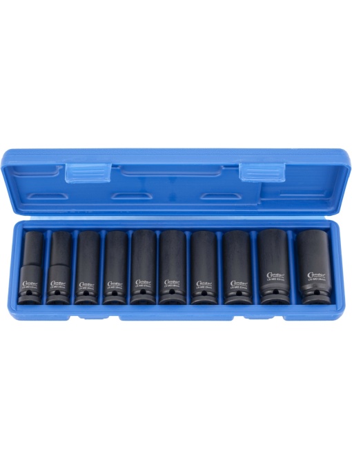 Set tubulare de impact adanci, profil hexagon 13-24 mm, Crom-Molibden, antrenare 1/2 ",10 buc., Condor 1010-12T
