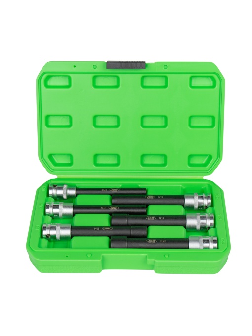 Set tubulare Profil E extra lungi E10 - E20, antrenare 1/2", 6 piese, JBM 53915
