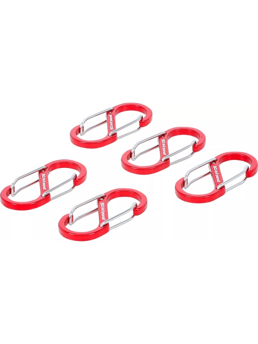 Sortiment cârlige cu carabina, cu deschizatura dubla | aluminiu | 5 piese, BGS DIY 85785
