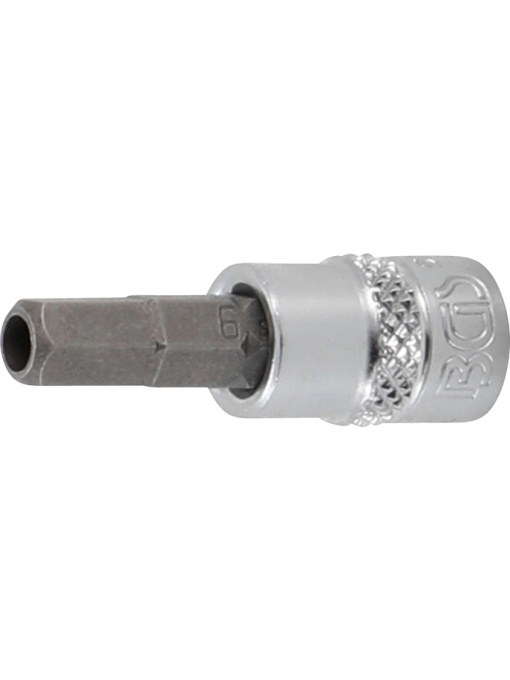 Bit Inbus 6 mm cu gaura pe tubulara 1/4" (6,3 mm), BGS 5156-6