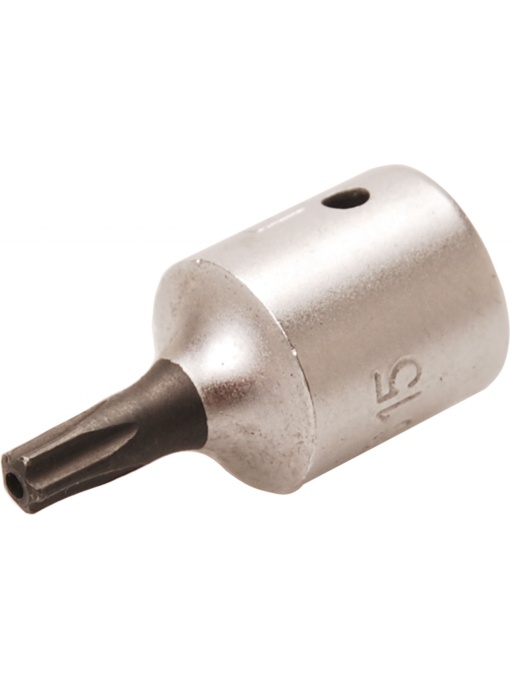 Bit Torx Plus TS15 cu gaura, antrenare cu tubulara 1/4", BGS 2355-TS15