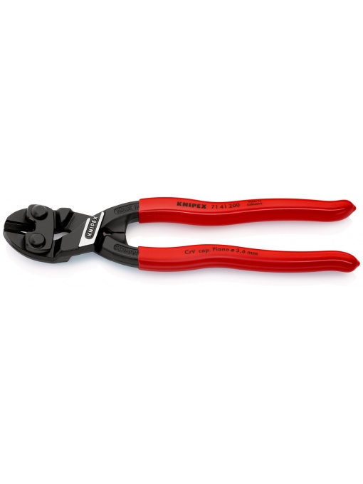 CoBolt® Taietor compact pentru bolturi, manere acoperite cu plastic, lungime 200 mm, Knipex 7141200
