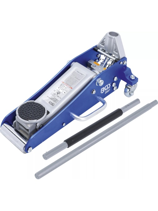 Cric crocodil cu sarcina max.1.5 tone, constructie Aluminiu-Otel, cursa dubla la ridicare, greutate 15.5Kg, BGS 2897