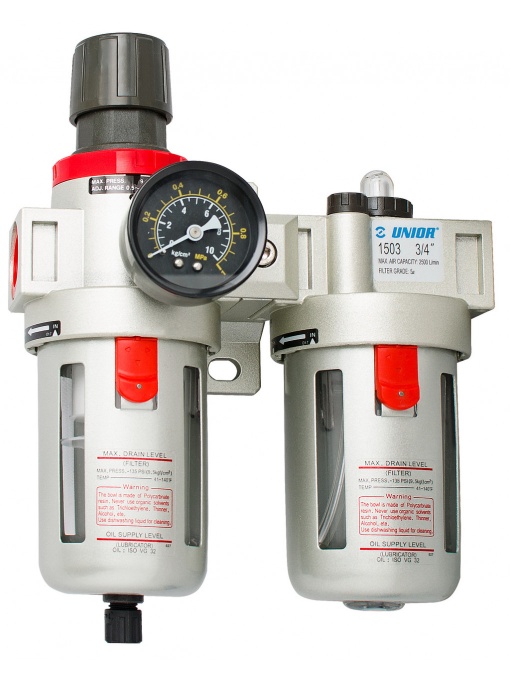 Filtru reglator si gresor pneumatic 3/4", Unior 621473