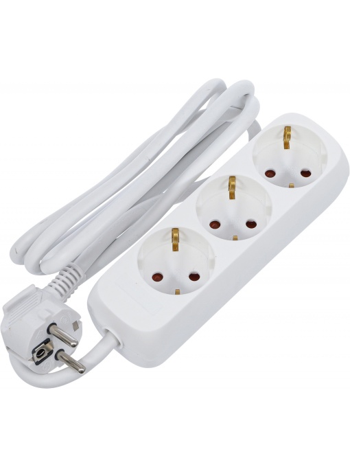 Prelungitor cu 3 prize, lungime cablu 1,4 m, 3 x 1,5 mm², BGS 3368