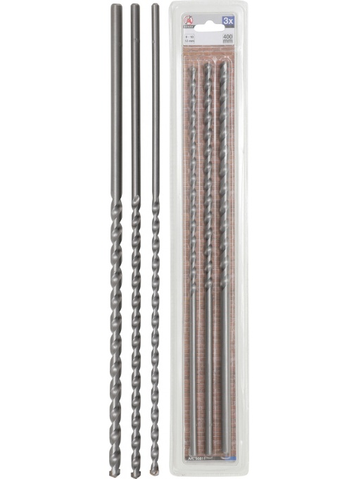 Set burghie cu pastila vidia 8 / 10 / 12 mm, lungime 400 mm, 3 piese, BGS DIY 50811