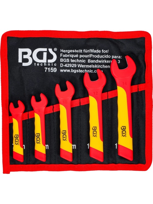 Set chei fixe cu izolatie VDE, 7 - 14 mm, 5 piese, BGS 7159