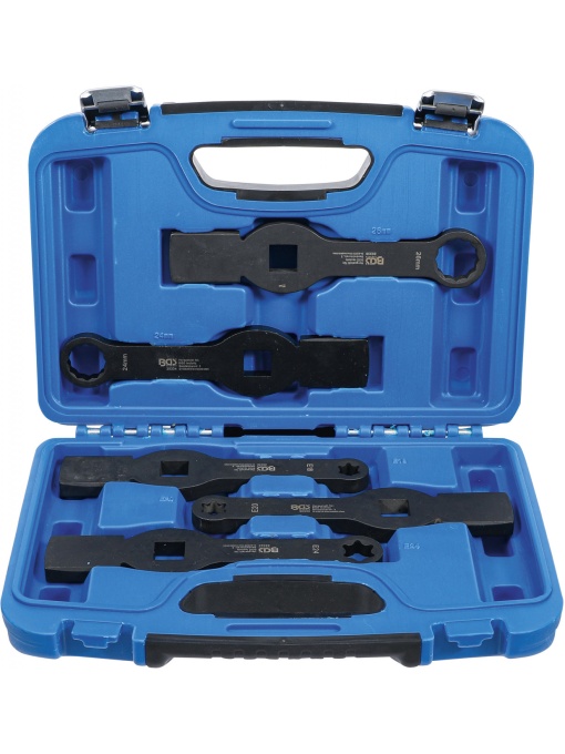 Set chei inelare de impact profil dublu-hexagon si profil E (pentru Torx), 5 piese, BGS 35310