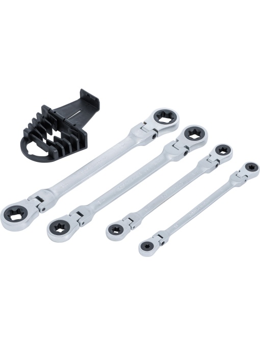 Set chei inelare tip E cu clichet dublu, reglabile E6 - E24, 4 piese, BGS 71028