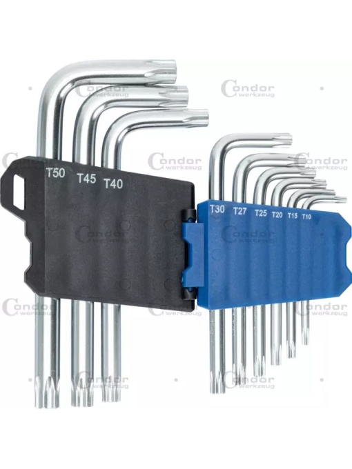 Set chei L, 9 piese, scurte, profil T SLB T10-50, Condor 1120-02