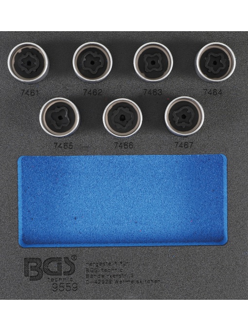 Set chei pentru desfacut antifurt tip D pentru Opel, 7 piese, BGS 9559