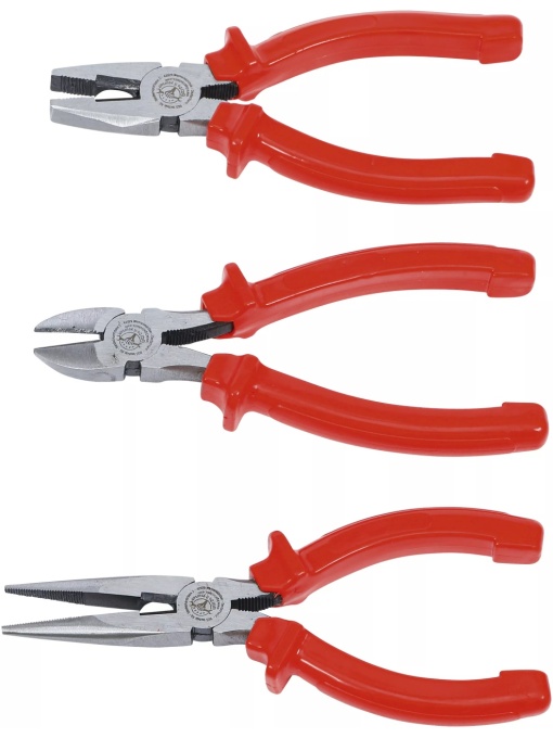 Set clesti combinati cu manere acoperite cu mansoane de plastic, lungime 150 mm, 3 piese, BGS DIY 70054
