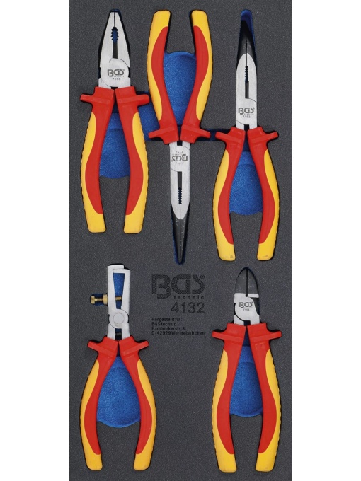 Set clesti si patenti VDE in termoformat, 5 piese, BGS 4132