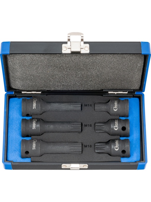 Set cu biti Spline (XZN) de impact M14-M16-M18, antrenare 1/2", 6 piese, Condor 5002