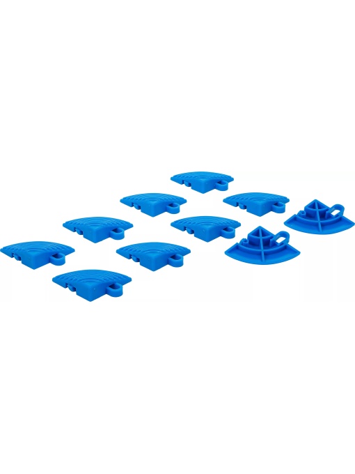 Set elemente de colț pentru gresie din plastic sistem de clic 57 x 57 x 18 mm 10 piese, BGS 74548