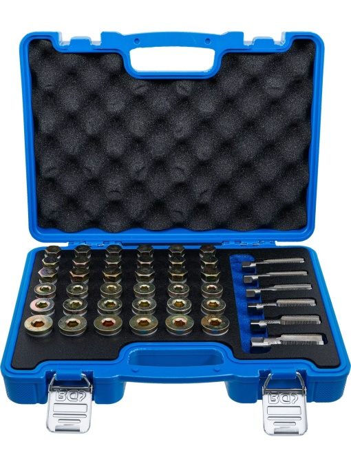 Set reparatii filete pentru bai de ulei + busoane: M13x1.25, M13x1.5, M15x1.5, M17x1.5, M20x1.5, M22x1.5, BGS 123