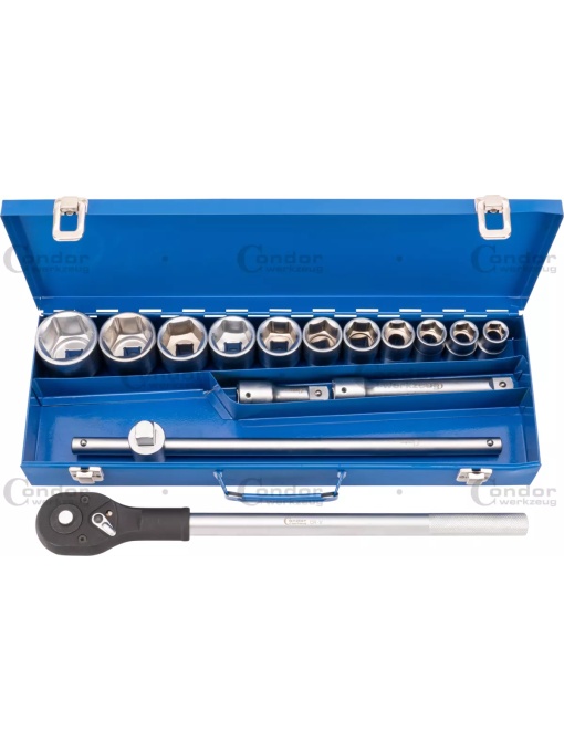 Set tubulare 19-50 mm, profil hexagon, antrenare 3/4 ", 15 piese, Condor 1015