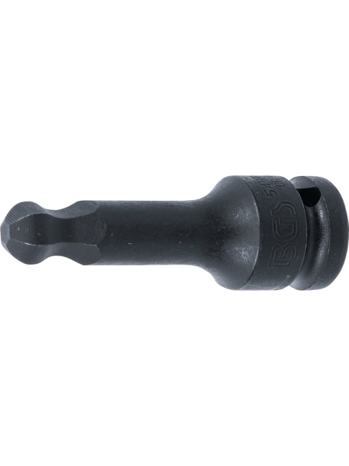 Bit de impact Inbus cu cap sferic 12 mm, lungime 75 mm, antrenare 1/2", BGS 5488-12