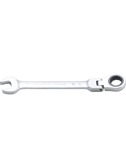 Cheie combinata cu clichet 15 mm articulata, BGS 6715