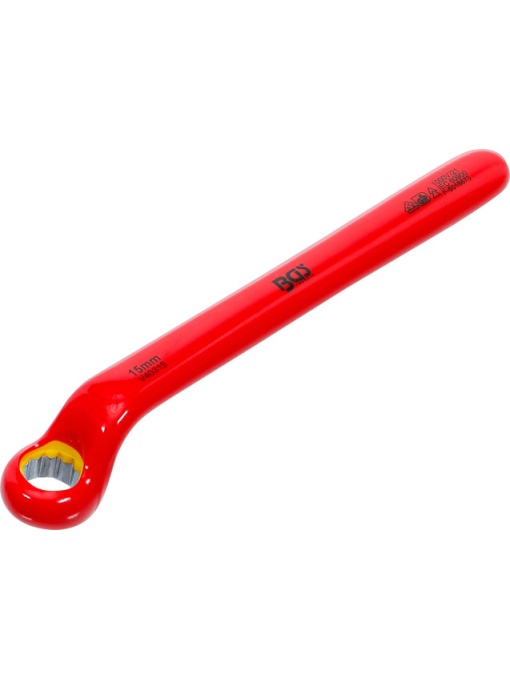 Cheie inelara 15 mm cu un capat cotit adanc, izolatie VDE 1000V, BGS 72015