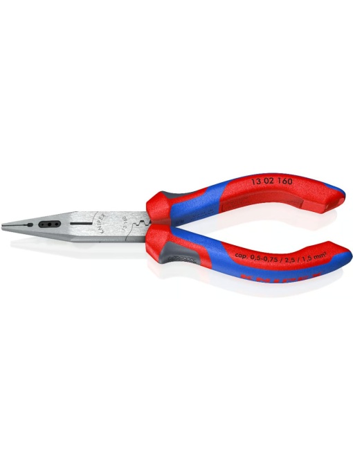 Cleste de cablaj vopsit negru cu manşoane multicomponent, lungime 160 mm, Knipex 1302160