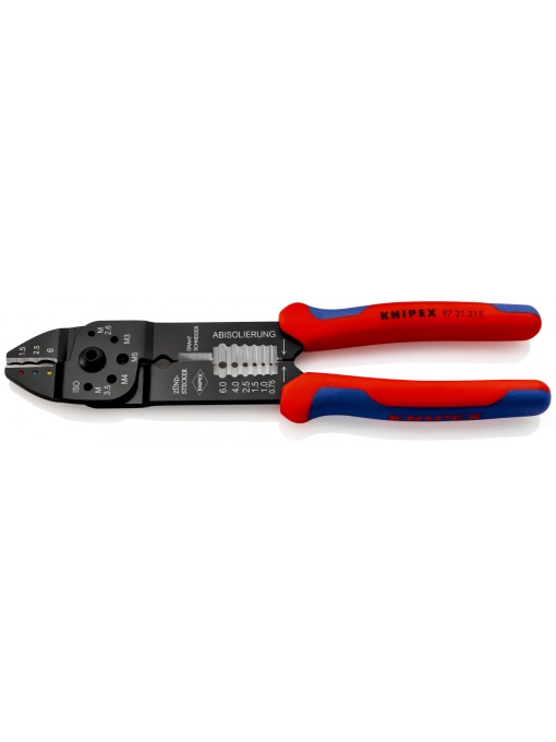 Cleste de sertizat 0,5 – 6,0 mm², manşoane multicomponent, lungime 230 mm, Knipex 9721215