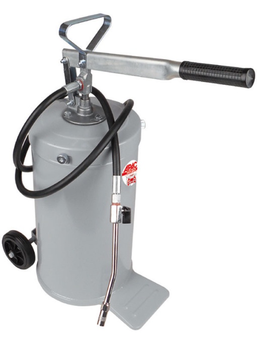 Pompa de gresat cu actionare manuala pentru vaselina vrac, lungime furtun de gresat 2.5m, capacitate 16Kg, greutate instalatie 8.5Kg, Apac 1798