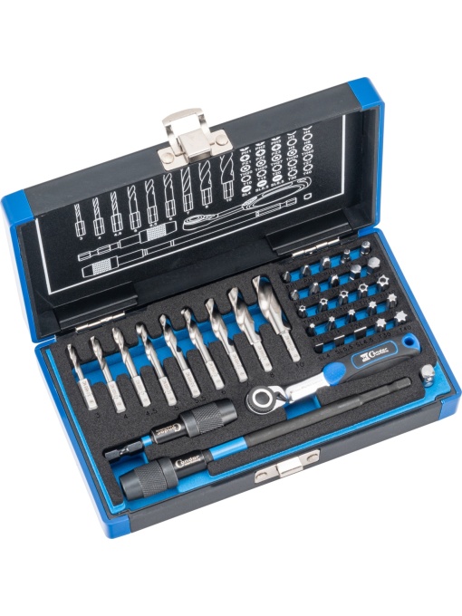 Set burghie elicoidale și burghie, HSS-G M2 / S2, 1/4" 6 puncte, 38 buc., Condor 39600