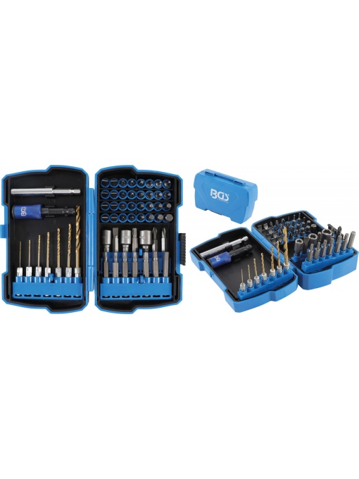 Set burghie şi biţi 6,3 mm (1/4") 55 piese, BGS 4811