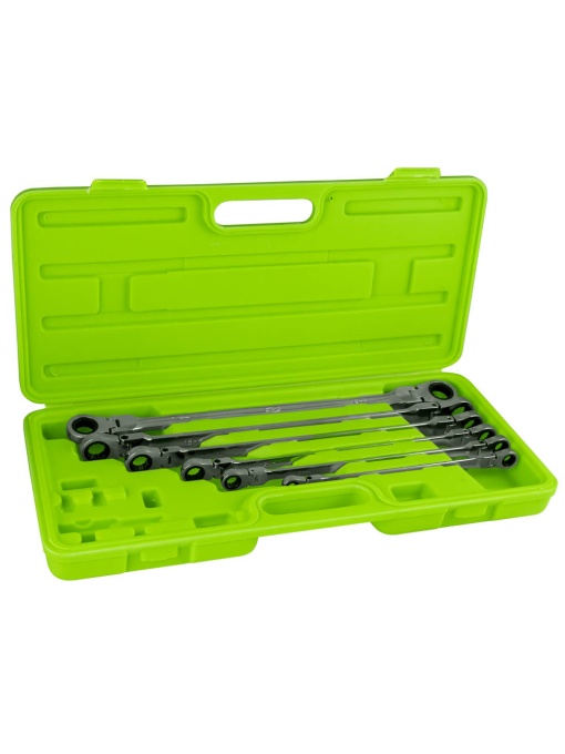Set chei inelare cu clicket articulate 8 - 19 mm, 6 piese, JBM 53018