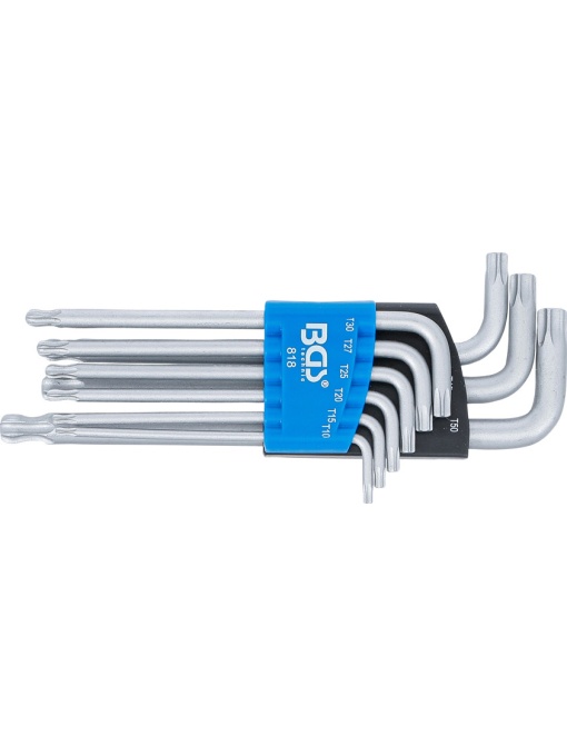 Set chei Torx cu cap sferic T10 - T50, 9 piese, BGS 818